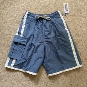 NWT Vintage Winners Men’s Swim Trunks Board Shorts Beachy Size M Gray Lined